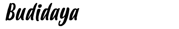 Budidaya font preview